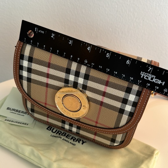 BURBERRY *NEW* Vintage Check Print Crossbody Bag with Removable Strap & Dust Bag - Picture 5 of 14